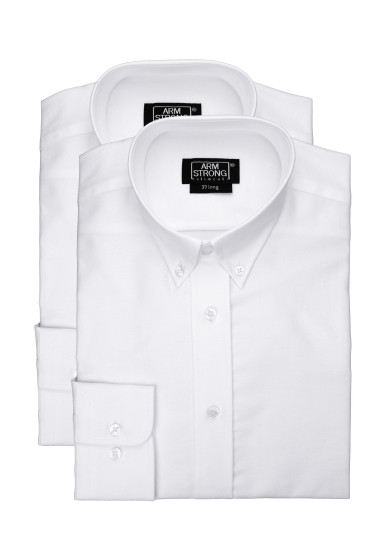 WHITE HEAVY OXFORD 2-PACK
