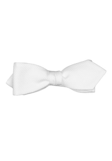 WHITE MARCELLA COTTON BOW TIE
