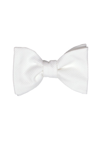 WHITE MARCELLA COTTON BOW TIE