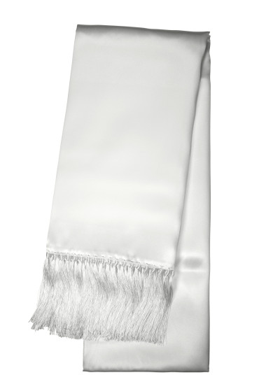 WHITE SILK SCARF